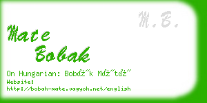 mate bobak business card